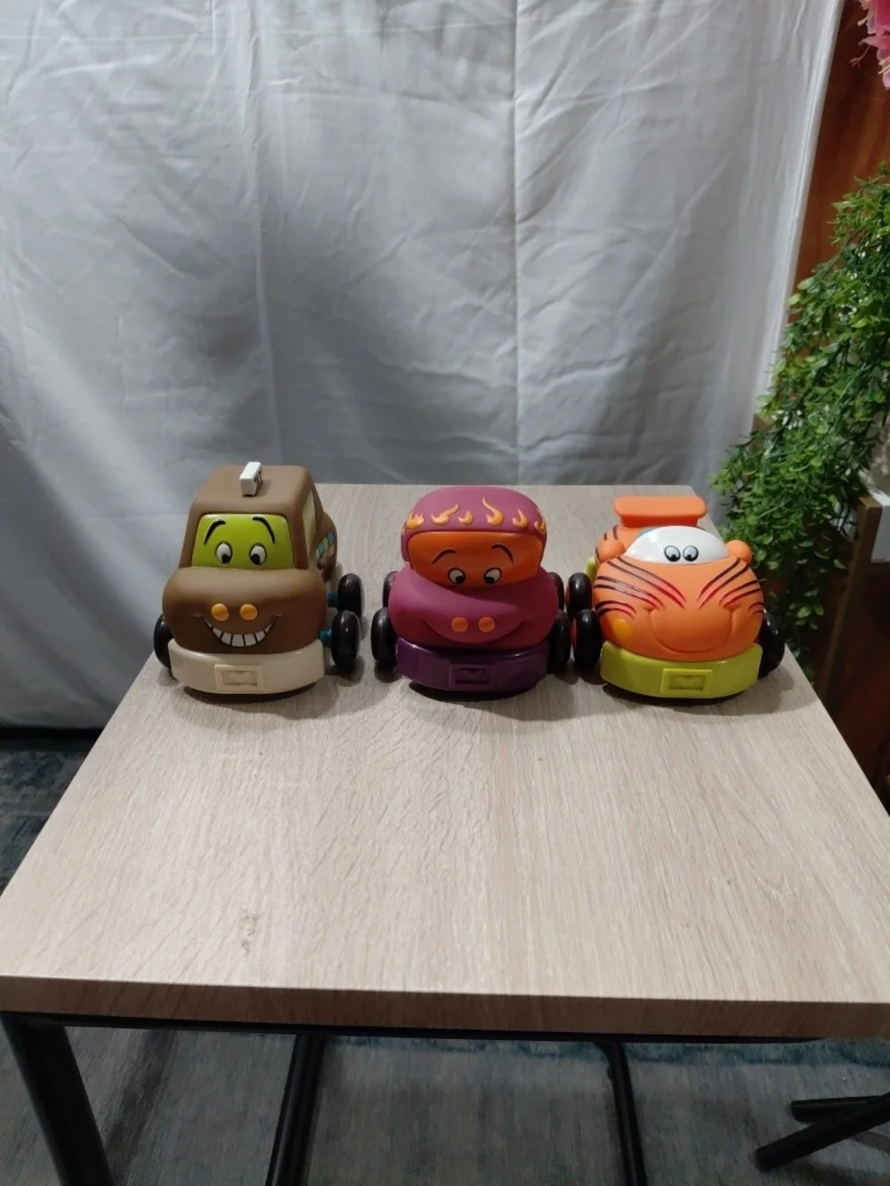 (3 Pack) My B Toys B You Pull Back & Go Soft Chunky Taxi Truck Car Toy